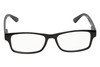 Front View of Perry Ellis PEBX59 Designer Reading Eye Glasses with Custom Cut Powered Lenses in Gloss Black Marble Unisex Rectangular Full Rim Acetate 50 mm