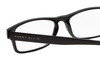 Close Up View of Perry Ellis PEBX59 Designer Single Vision Prescription Rx Eyeglasses in Gloss Black Marble Unisex Rectangular Full Rim Acetate 50 mm