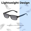 Lightweight Construction Illustration of Perry Ellis PEBX59 Designer Polarized Sunglasses with Custom Cut Smoke Grey Lenses in Gloss Black Marble Unisex Rectangular Full Rim Acetate 50 mm