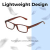 Lightweight Construction Illustration of Perry Ellis PEBX59 Designer Single Vision Prescription Rx Eyeglasses in Gloss Dark Brown Marble Unisex Rectangular Full Rim Acetate 50 mm