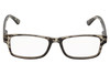 Front View of Perry Ellis PEBX59 Designer Reading Eye Glasses with Custom Cut Powered Lenses in Gloss Grey Tortoise Havana Marble Unisex Rectangular Full Rim Acetate 50 mm