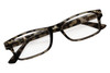Top View of Perry Ellis PEBX59 Designer Reading Eye Glasses with Custom Cut Powered Lenses in Gloss Grey Tortoise Havana Marble Unisex Rectangular Full Rim Acetate 50 mm