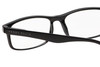 Close Up View of Perry Ellis PEBX54 Unisex Rectangular Full Rim Designer Reading Glasses in Gloss Black Marble 53mm