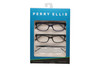 Profile View of Perry Ellis PEBX55 Unisex Square Full Rim Designer Reading Glasses in Gloss Navy Blue Marble, Gloss Black Marble, Gloss Navy Blue Marble 52mm