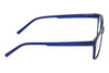 Side View of Perry Ellis PEBX55 Unisex Square Full Rim Designer Reading Glasses in Gloss Navy Blue Marble 52mm