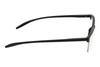 Side View of Perry Ellis PEBX58 Unisex Rectangular Semi-Rimless Designer Reading Glasses in Gloss Black Marble 50mm
