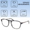 Front View of Eyebobs Schmoozer 609 11 Designer Reading Glasses Grey Tortoise & Gun Metal 51mm