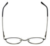 Top View of Calabria MetalFlex U Brown Designer Blue Light Block Reading Glasses 48mm /Power