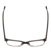 Top View of Ernest Hemingway H4819 Designer Reading Eye Glasses with Custom Cut Powered Lenses in Black Clear Grey Gradient Ladies Cateye Full Rim Acetate 52 mm