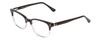 Profile View of Ernest Hemingway H4819 Designer Bi-Focal Prescription Rx Eyeglasses in Black Clear Grey Gradient Ladies Cateye Full Rim Acetate 52 mm