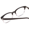 Close Up View of Ernest Hemingway H4819 Designer Bi-Focal Prescription Rx Eyeglasses in Black Clear Grey Gradient Ladies Cateye Full Rim Acetate 52 mm