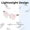 Medspex R785 Crystal Clear FL-41 Rose Color Therapy Reading Glasses