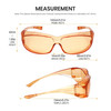 Medspex 6000 Orange Fit Over Safety Glasses Fitover Prescription Eyewear, Migraine Glasses Light Sensitivity Glasses Women Men Outdoor Indoor Blue Light Blocker Over Glasses Eye Protection image 6