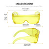 Medspex 3000 Yellow Large Fit Over Safety Glasses Fitover Prescription Eyewear, Migraine Glasses Light Sensitivity Glasses Women Men Outdoor Indoor Blue Light Blocker Over Glasses Eye Protection image 4