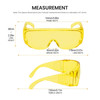 Medspex 1003 Yellow Fit Over Safety Glasses – Fitover Prescription Eyewear, Migraine Relief, Light Sensitivity, Blue Light Blocker, Indoor & Outdoor Eye Protection for Women & Men image 4