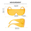 Medspex 1003 Tangerine Fit Over Safety Glasses Fitover Prescription Eyewear, Migraine Glasses Light Sensitivity Glasses Women Men Outdoor Indoor Blue Light Blocker Over Glasses Eye Protection image 4
