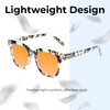 Medspex R785 Shiny Blue Quartz/Brown Black Light Orange Color Therapy Reading Glasses