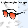 Medspex R785 Gloss Black Amber Orange Color Therapy Reading Glasses