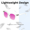 Medspex R785 Crystal Clear Passion Purple Color Therapy Reading Glasses