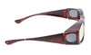 Medspex Fl012 Amber Brown Tortoise Havana Crystal (Fl012) Teal Color Therapy Reading Glasses
