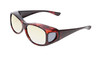 Medspex Fl010 Amber Brown Tortoise Havana Crystal (Fl010) Orange Color Therapy Reading Glasses