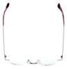 Totally Rimless Designer Eyeglasses TR130-BRY in Berry :: Custom Left & Right Lens