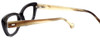 Calabria Elite Designer Eyeglasses CEBH124 in Black Tan & Horn :: Custom Left & Right Lens