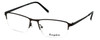 Esquire Semi-Rimless Stainless Steel Eyeglasses EQ1520 Gunmetal 54mm Custom Lens