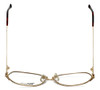 Fashion Optical Designer Eyeglasses E1013 in Gold-Demi-Amber 57mm :: Custom Left & Right Lens