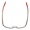 Bollé Versailles Designer Eyeglasses in Satin Brown & Red :: Rx Single Vision