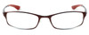 Bollé Versailles Designer Eyeglasses in Satin Brown & Red :: Rx Single Vision