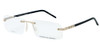 Porsche Designs 8144 A Designer Eyeglasses in Gold-Black :: Rx Single Vision
