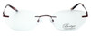 Totally Rimless Designer Eyeglasses TR164-DBG in Deep Burgundy :: Rx Single Vision