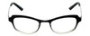 Cinzia Designer Eyeglasses Hey Doll C1 in Black White 46mm :: Rx Single Vision