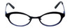Cinzia Designer Eyeglasses Splendid C2 in Black Blue 46mm :: Rx Single Vision