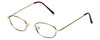 Flex Collection Designer Eyeglasses FL-91 in Gold-Demi-Brown 42mm :: Rx Single Vision