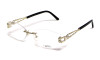 Caviar Optical Eyeglass Collection 2335-21 in Gold & Black :: Progressive