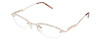 Calabria 832 Metal Reading Glasses Hand Set Swarovski Crystals Semi Rimless