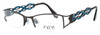 Fysh Designer Eyeglasses Collection 3388 in Brown & Turquoise:: Progressive