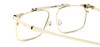 Calabria FAST-FOLD Metal Folding Eyeglasses w/ Case in Gold :: Progressive