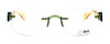 I Wear America Designer Rimless Eyewear Made in the USA "Freedom 1" in Olive Oil :: Progressive