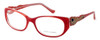 Judith Leiber Womens Designer Eyeglasses JL1639-06 in Red :: Progressive