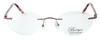 Totally Rimless Designer Eyeglasses TR141-PNK in Pink :: Progressive