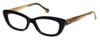 Calabria Elite Designer Eyeglasses CEBH124 in Black Tan & Horn :: Progressive