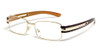 Calabria "Opti Clear" Designer Reading Glasses 3427 in Brown Orange