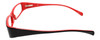 Calabria Viv Designer Eyeglasses 738 in Black-Red :: Rx Bi-Focal