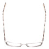Top View of Gun-Metal Calabria 845 Reading Glasses w/Flexie Temple 44 Color&Power Choose Marble Mosaic