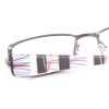Close View of Gun-Metal Calabria 845 Reading Glasses w/Flexie Temple 44 Color&Power Choose Marble Mosaic