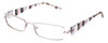 Profile View of Gun-Metal Calabria 845 Reading Glasses w/Flexie Temple 44 Color&Power Choose Marble Mosaic