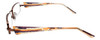 Side View of Brown Calabria 845 Reading Glasses w/Flexie Temple 44 Color&Power Choose Marble Mosaic